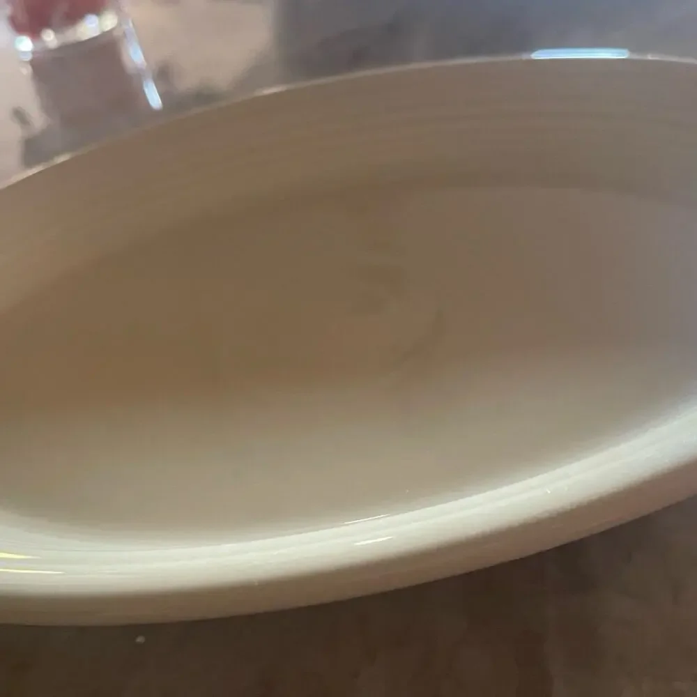 Fiesta ware ivory oval serving platter